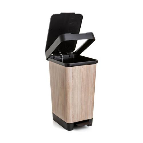 CUBO TATAY PEDAL 25L SMART DECO WOOD 10212.02