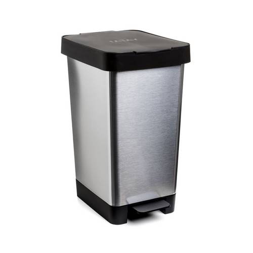 CUBO TATAY PEDAL 25L SMART STEEL GRIS 10213.01