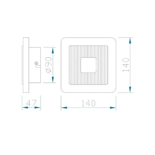 APLIQUE MANTRA SOL CUADRADO LED 4W 5124