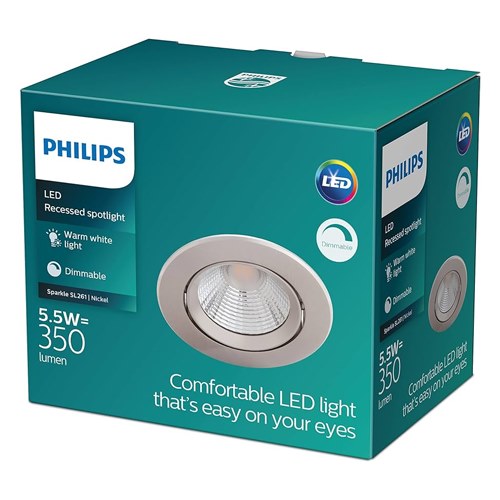 DOWNLIGHT PHILIPS SPARKLE SL261 070 5,5W 40K NIQUE