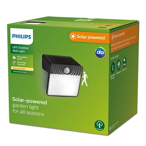 APLIQUE SOLAR PHILIPS YARIXA SR WA 2,2W 27K BL IR