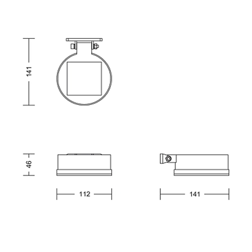 APLIQUE PHILIPS VYNCE SR WA RD 1,5W 27K BL