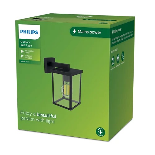 APLIQUE SOLAR PHILIPS BELLINI WA SQ MAX 25W BL HV