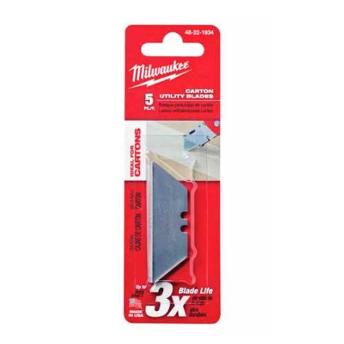 HOJAS UNIVERSALES MILWAUKEE P/CUCHILLO 5U 48221905