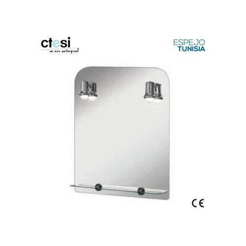 ESPEJO BAÑO CTESI TUNISIA 50X65 C/APLIQ PULID