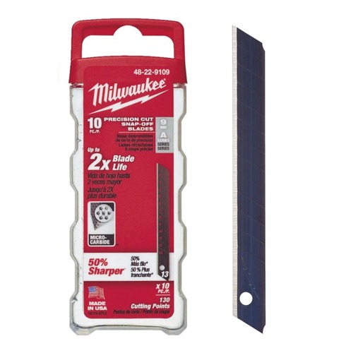 HOJAS CUTTER MILWAUKEE 9MM 10 UNIDADES 48229109