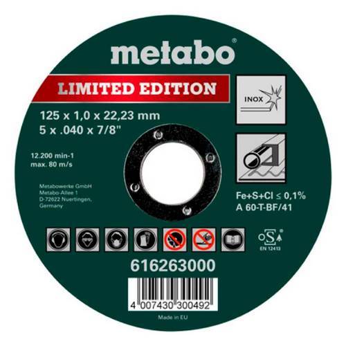 DISCO METABO 125X1,0X22,23 INOX 616263000