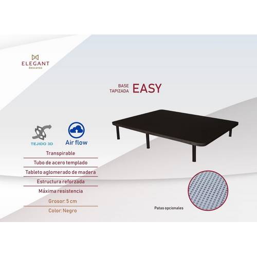 BASE TAPIZADA ELEGANT EASY 105X200 3D AIR