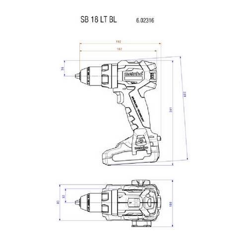 TALADRO ATORN METABO SB18LT BL 602316960