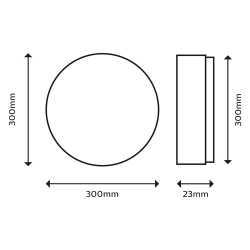 PLAFON PHILIPS SUPERSLIM CL550 SS RD 22W 27K BLANC