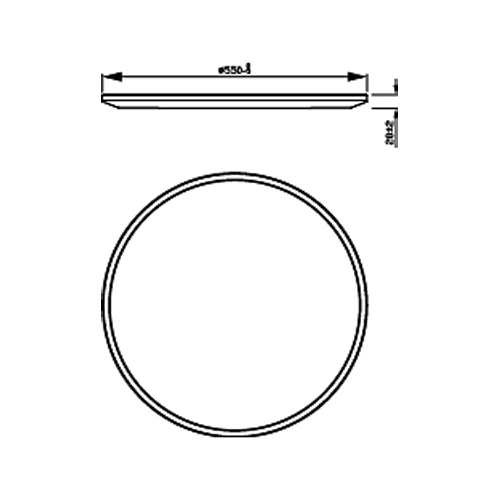 PLAFON PHILIPS SUPERSLIM CL550 SS RD 36W 27K BLANC