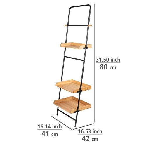 ESTANTERIA WENKO 50706 LOFT PIE NEGR/NATUR