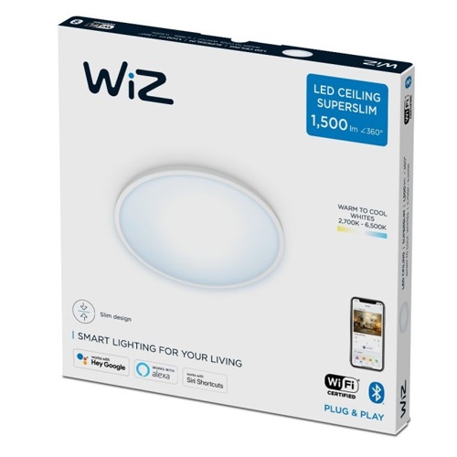 PLAFON PHILIPS WIZ SUPERSLIM BLANC 16W 27-65K