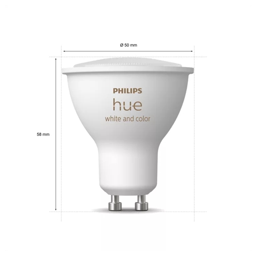 BOMBILLA PHILIPS HUEWCA 4,3W GU10 3P 929001953113