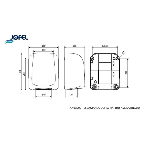 SECAMANOS JOFEL AA18500 AVE SATIN ULTRA RAPID