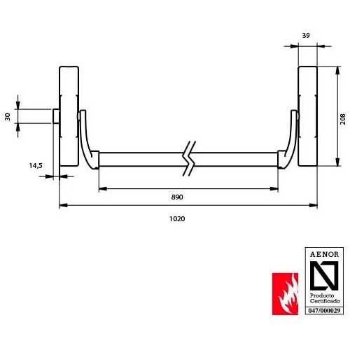 CERRADURA TESA 1910908NV ANTIP UNIV