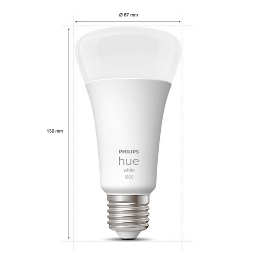 BOMBILLA PHILIPS HUEW A67 15,5W E27 929002334904