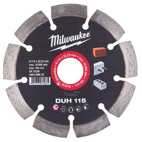 DISCO DIAMANTE MILWAUKEE MAT DUR DUH115X2,2X22,23