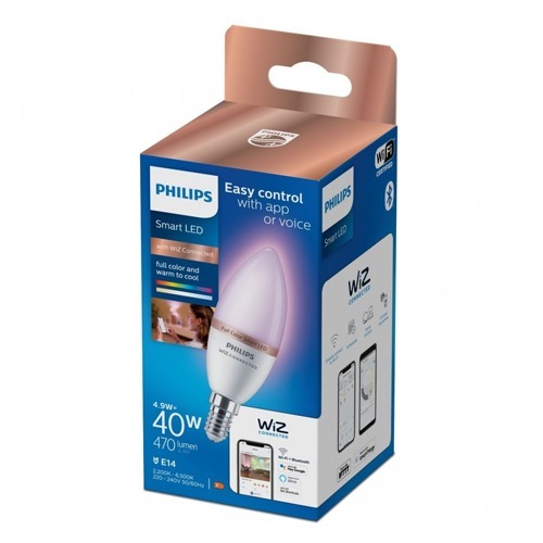 BOMBILLA PHILIPS SMART LED WFB 40W C37 E14 922-65