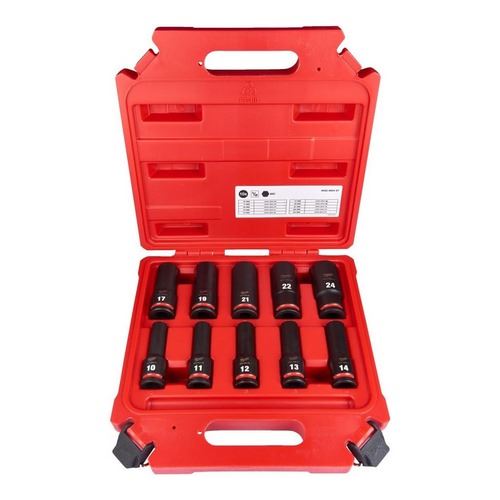 ESTUCHE MILWAUKEE 11 VASOS LARGOS 1/2 4932480457