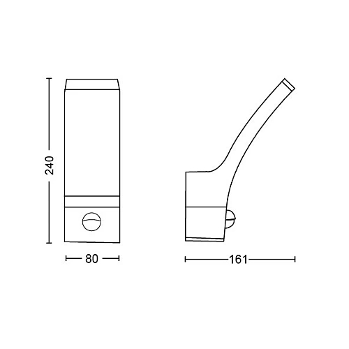 APLIQUE PHILIPS SPLAY IR 12W 27K HV ANTRACIT