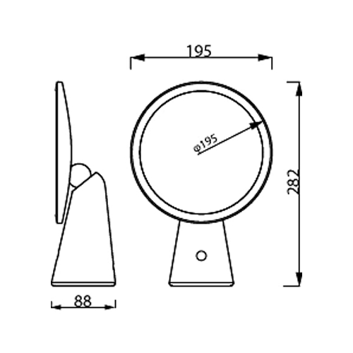 ESPEJO COSMET PHILIPS MIRROR DSK205 PT 4,5W 30-50K