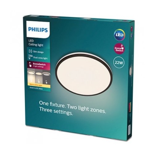 PLAFON PHILIPS OZZIEL CL570 SS RD 22W 27K BLANC