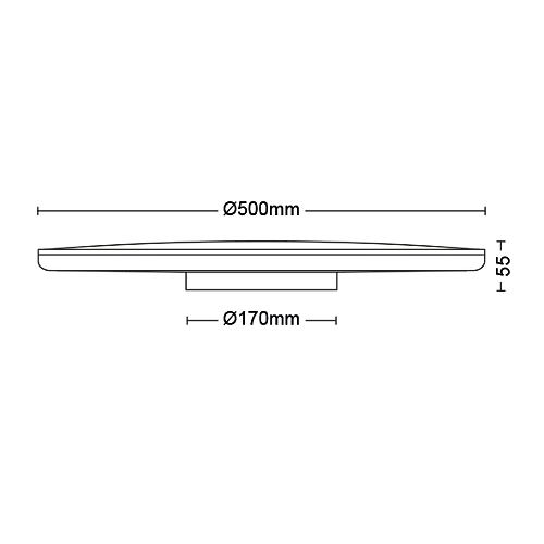 PLAFON PHILIPS OZZIEL CL570 SS RD 36W 27K BLANC