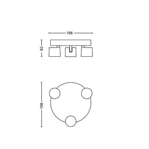 FOCO PHILIPS STAR 3X4,5W BLANCO 562433116