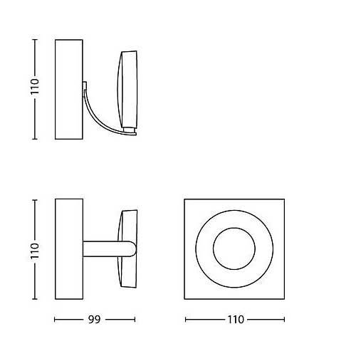 FOCO PHILIPS CLOCKWORK BLANCO 1X4,5W 531703116