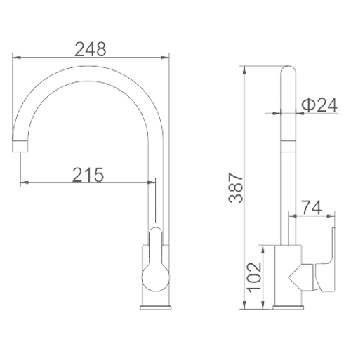 MONOMANDO FREG IBERGRIF SQUARE VERT M14022