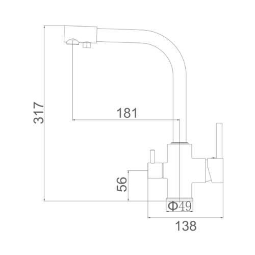 MONOMANDO FREG IBERGRIF OSMOSIS CROMO M22109