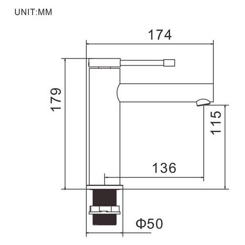 MONOMANDO LAVABO IBERGRIF LUNA M11027