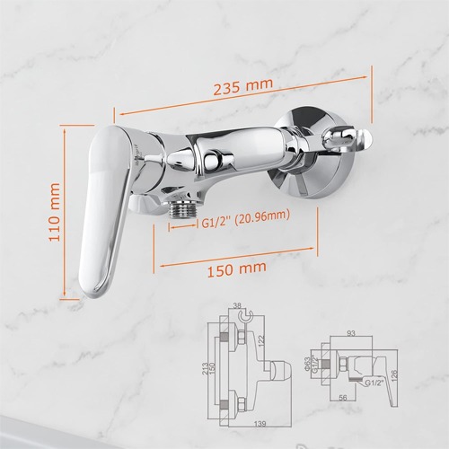 MONOMANDO DUCHA IBERGRIF LEON CROMO M12059