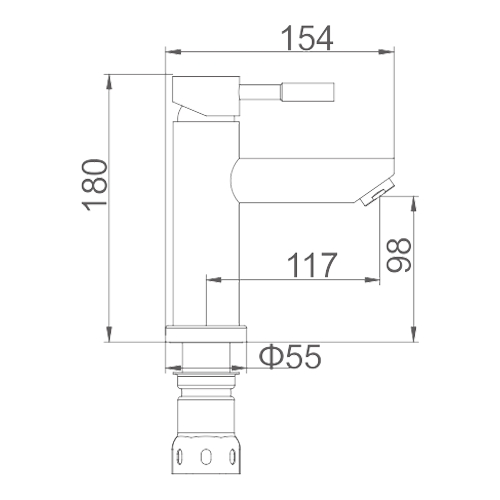 MONOMANDO LAVABO IBERGRIF IBIZA ALTO M11107