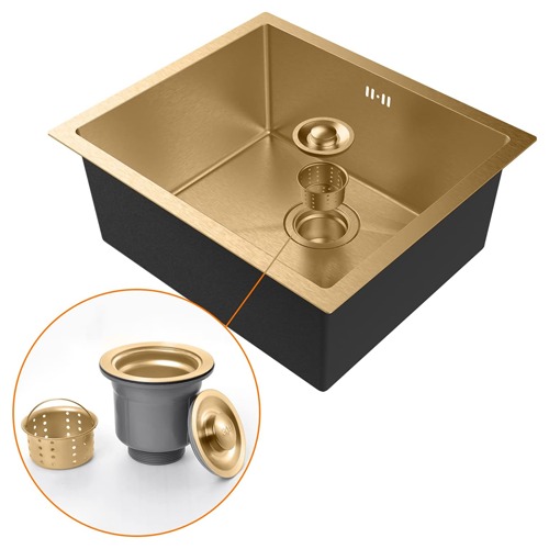 FREGADERO IBERGRIF 50X43 INOX ORO M85043G