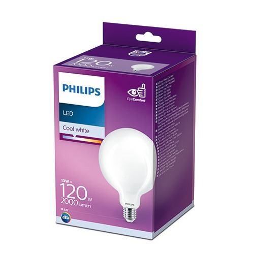 BOMBILLA LED PHILIPS GLOBO E27 13W BLANC FRIO