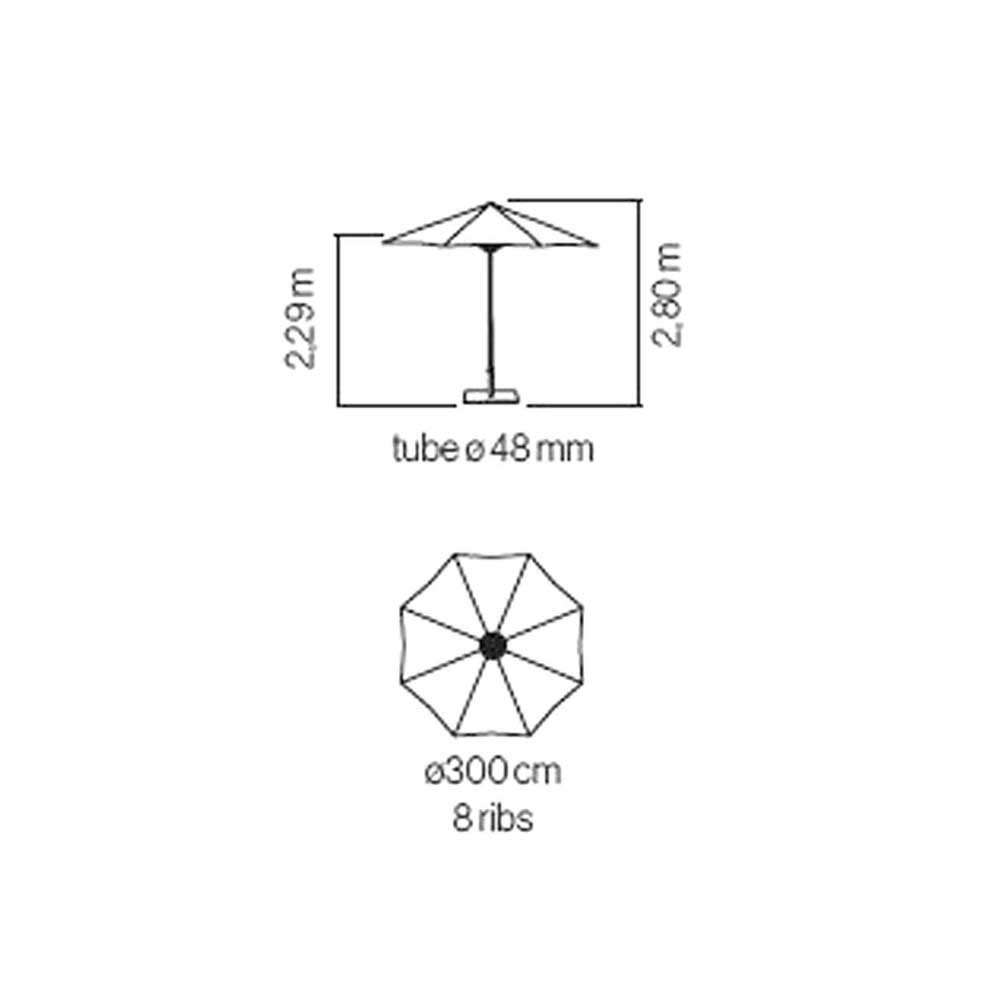 PARASOL EZPEL JAVA 300X300/8-2 MAD 101010 OLEFIN