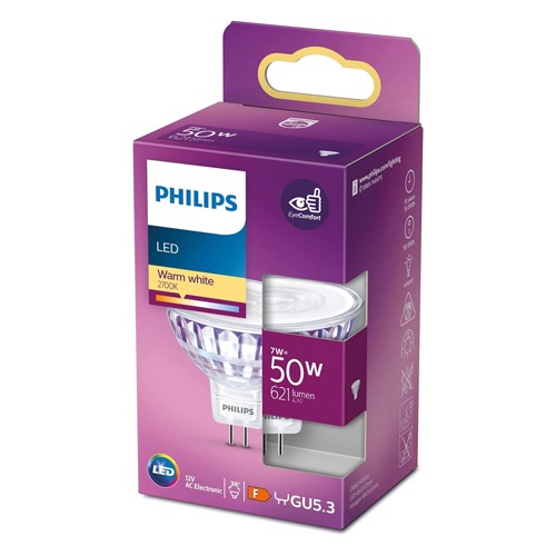 BOMBILLA LED PHILIPS SPOT GU5,3 50W BLANC CALIDO