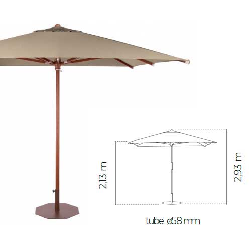 PARASOL EZPEL JAVA 300X300/8-2 MAD 107010 OLEFIN