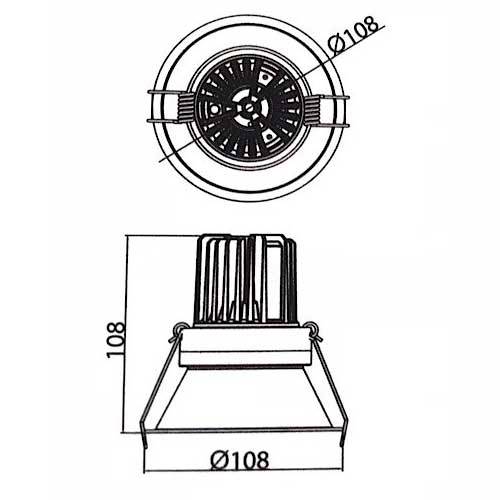 EMPOTRABLE MANTRA LED COB FORMENERA 12W C0077