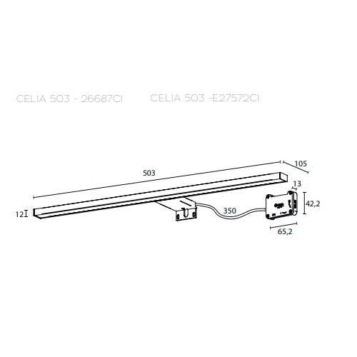 APLIQUE BAÑO LED LAKUA CELIA MULTIFIX 503MM