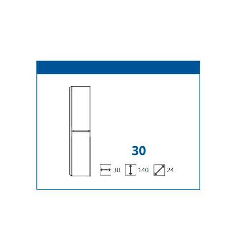 COLUMNA BAÑO LAKUA SUSP PURE 2P 140X30 ROBL HERA