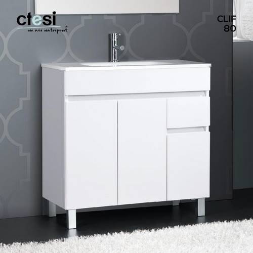 MUEBLE BAÑO LAKUA CLIF-80 1-CAJ 3-PTA C/P BLANC