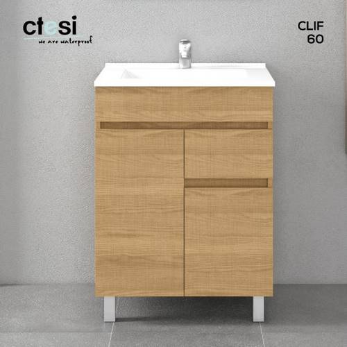 MUEBLE BAÑO LAKUA CLIF-60 1-CAJ 2-PTA C/P ROBLE HE