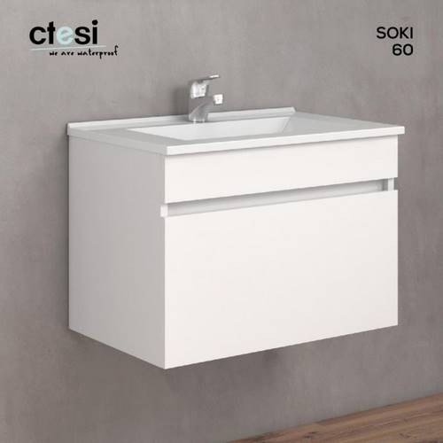 MUEBLE BAÑO LAKUA SOKI-60 1-CAJ BLANC